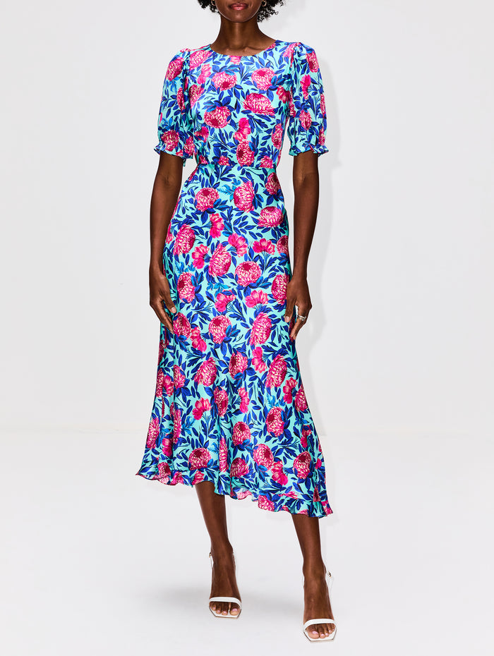 Vida-D Dress,SALONI,PAEONIA FUSCHIA,Image 1