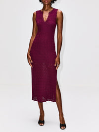 Elka Dress,VANESSA BRUNO,BORDEAUX,Image 2