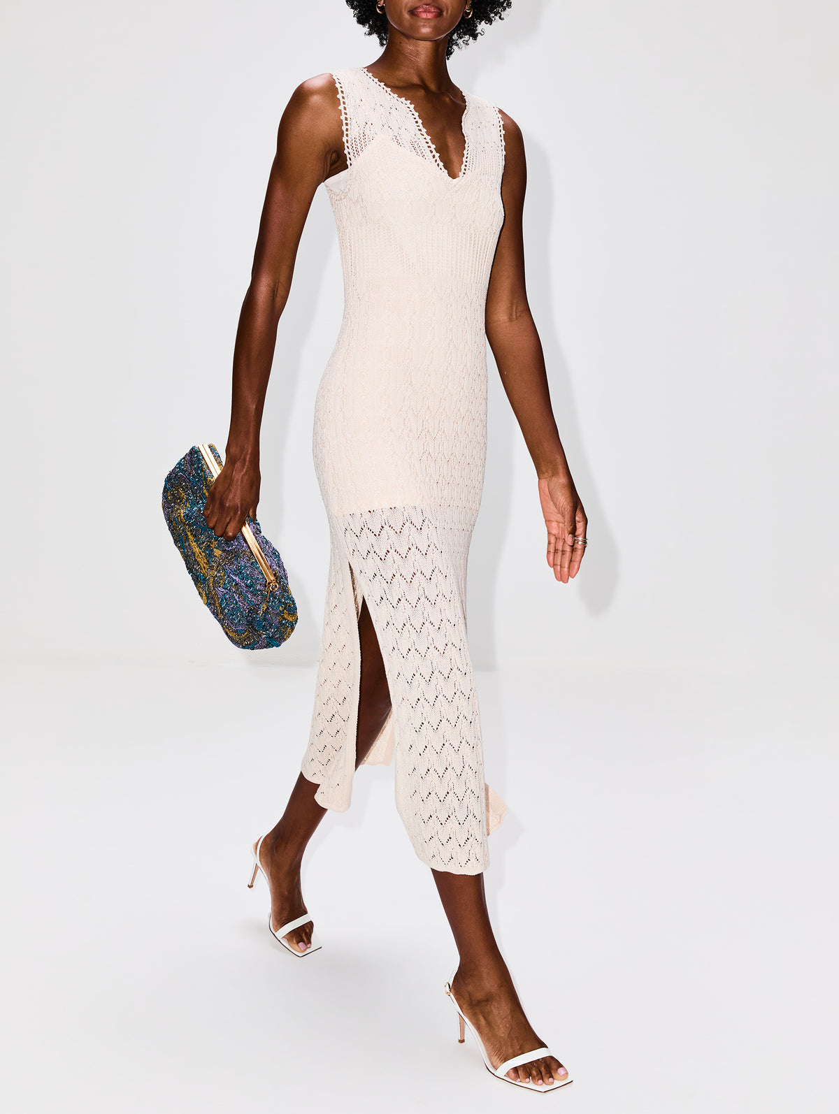 Elka Dress,VANESSA BRUNO,ECRU,Image 3