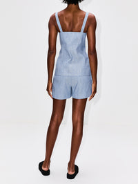 Elisam Short,VANESSA BRUNO,BLANC/BLEU,Image 3