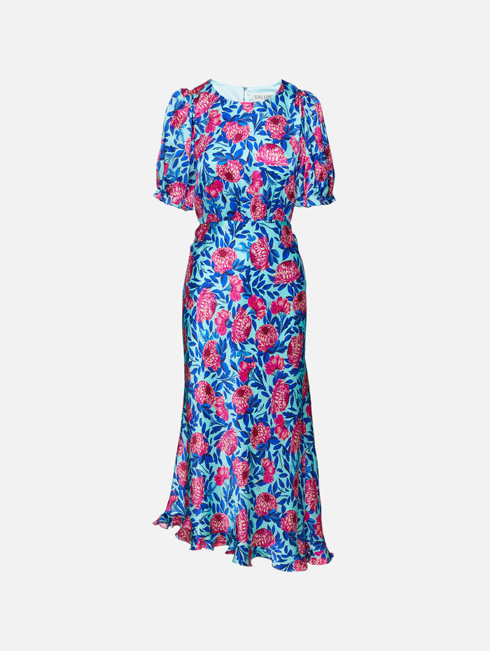 Vida-D Dress,SALONI,PAEONIA FUSCHIA,Image 1