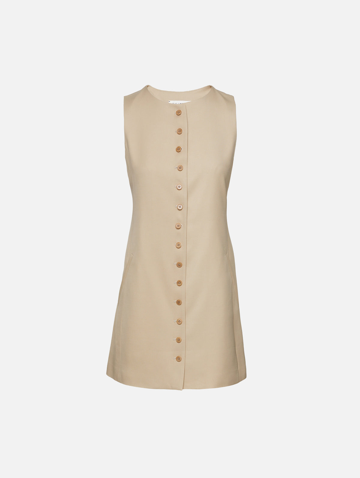 Cybill Short Dress,KALLMEYER,KHAKI,Image 1