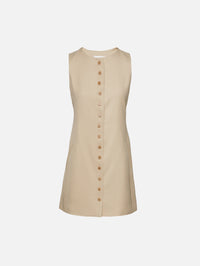 Cybill Short Dress,KALLMEYER,KHAKI,Image 1