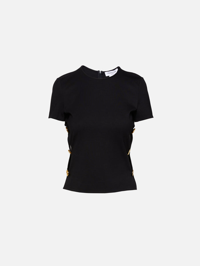 Emanuelle T-Shirt,FRANCOISE,BLACK,Image 1