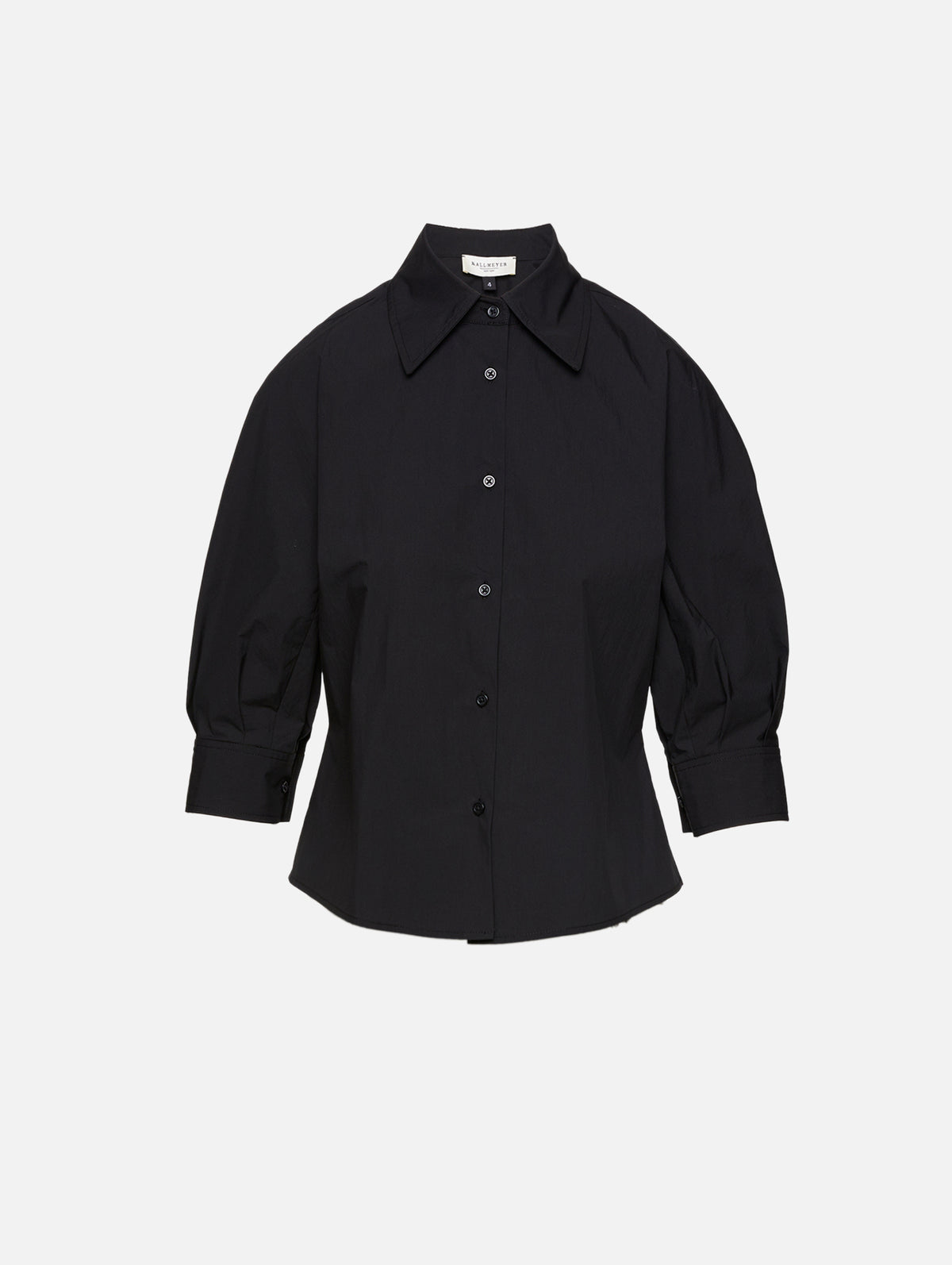 Colette 3/4 Sleeve Button Down Top,KALLMEYER,BLACK,Image 1