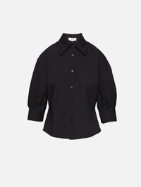 Colette 3/4 Sleeve Button Down Top,KALLMEYER,BLACK,Image 1