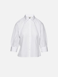 Colette 3/4 Sleeve Button Down Shirt,KALLMEYER,WHITE,Image 1