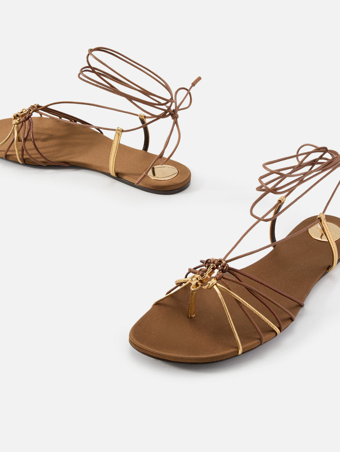 Bridget Sandal,SAINT LAURENT,MOON/GOLD,Image 1