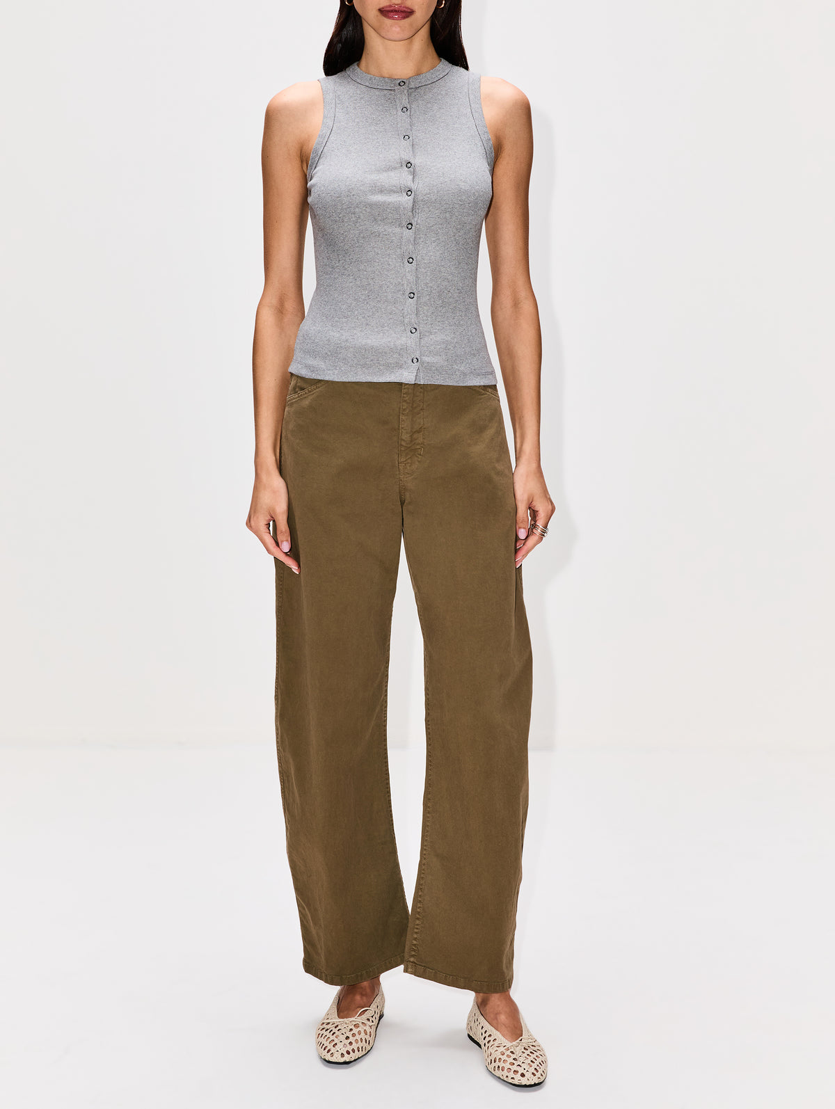 Tribeca Pant,NILI LOTAN,MILITARY GREEN,Image 2