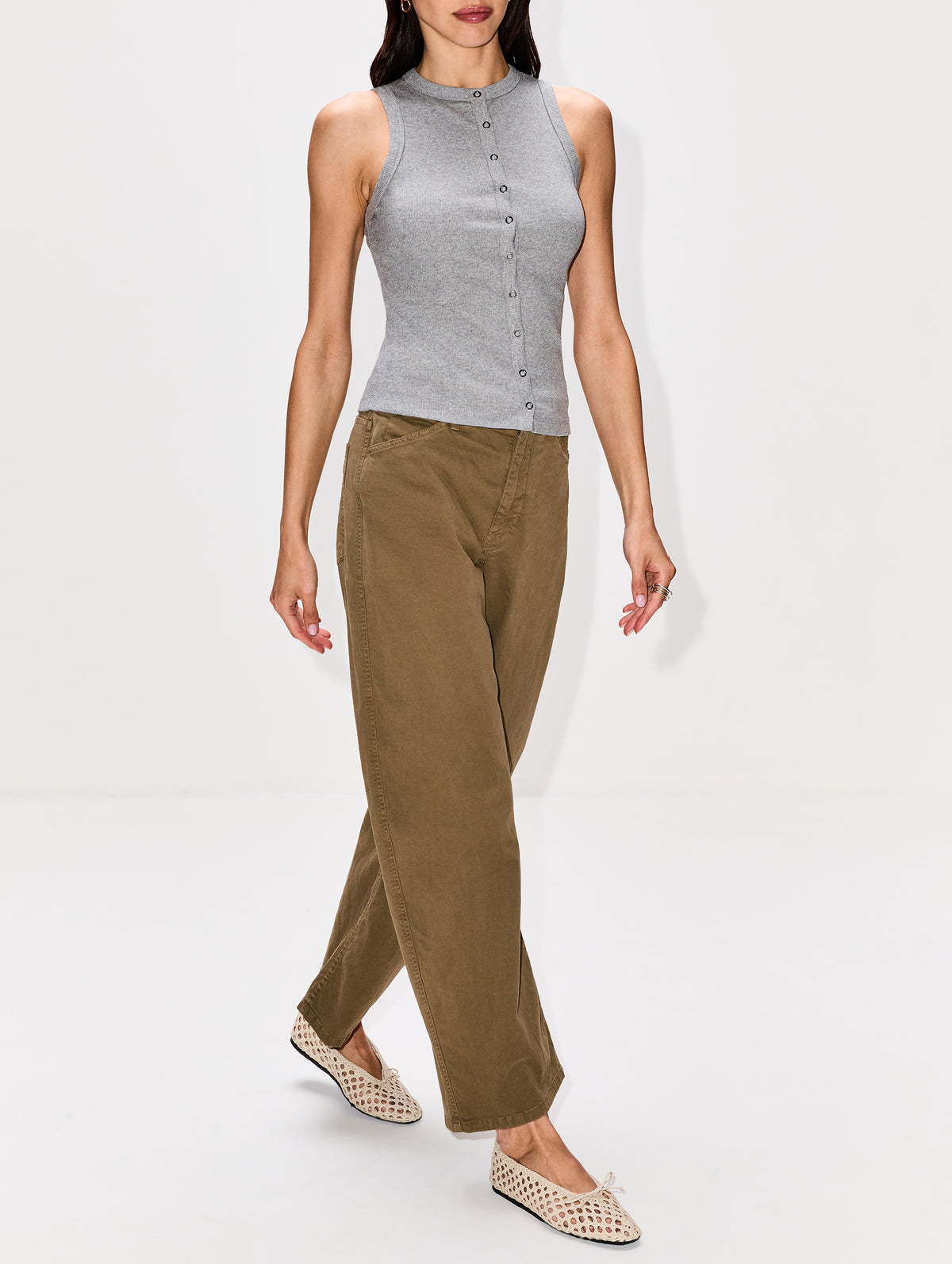 Tribeca Pant,NILI LOTAN,MILITARY GREEN,Image 3