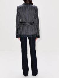 Double Layer Jacket,MONSE,GREY STRIPES,Image 3