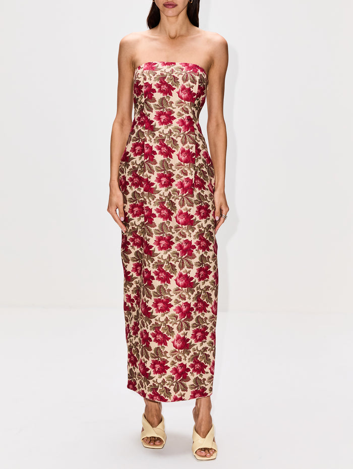 Rosalie Strapless Dress,POSSE,ROSE BUD,Image 1