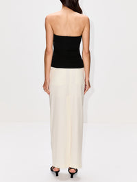 Knit Strapless Top,AYA MUSE,BLACK,Image 3