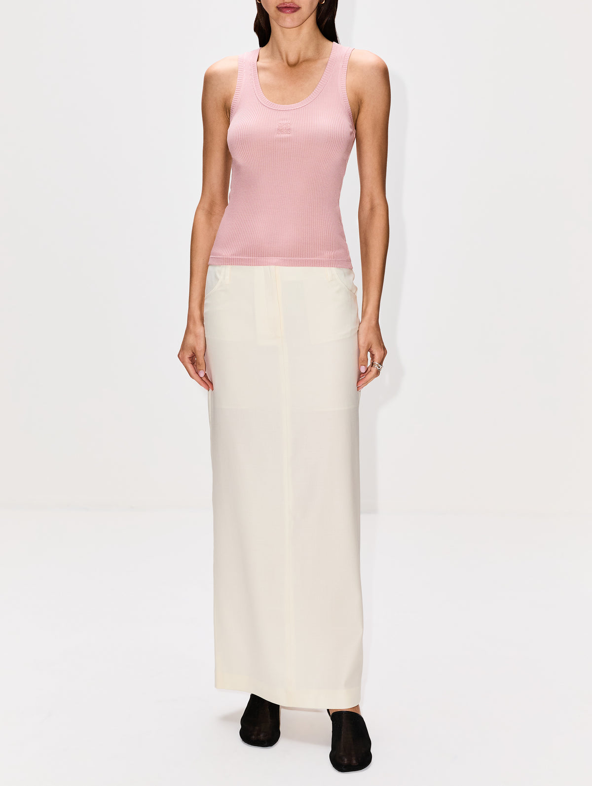Anagram Tank Top,LOEWE,LIGHT PINK,Image 2