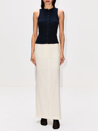 Button Up Tank,AYA MUSE,NAVY,Image 2