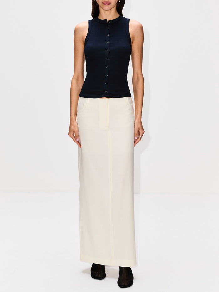 Button Up Tank,AYA MUSE,NAVY,Image 1