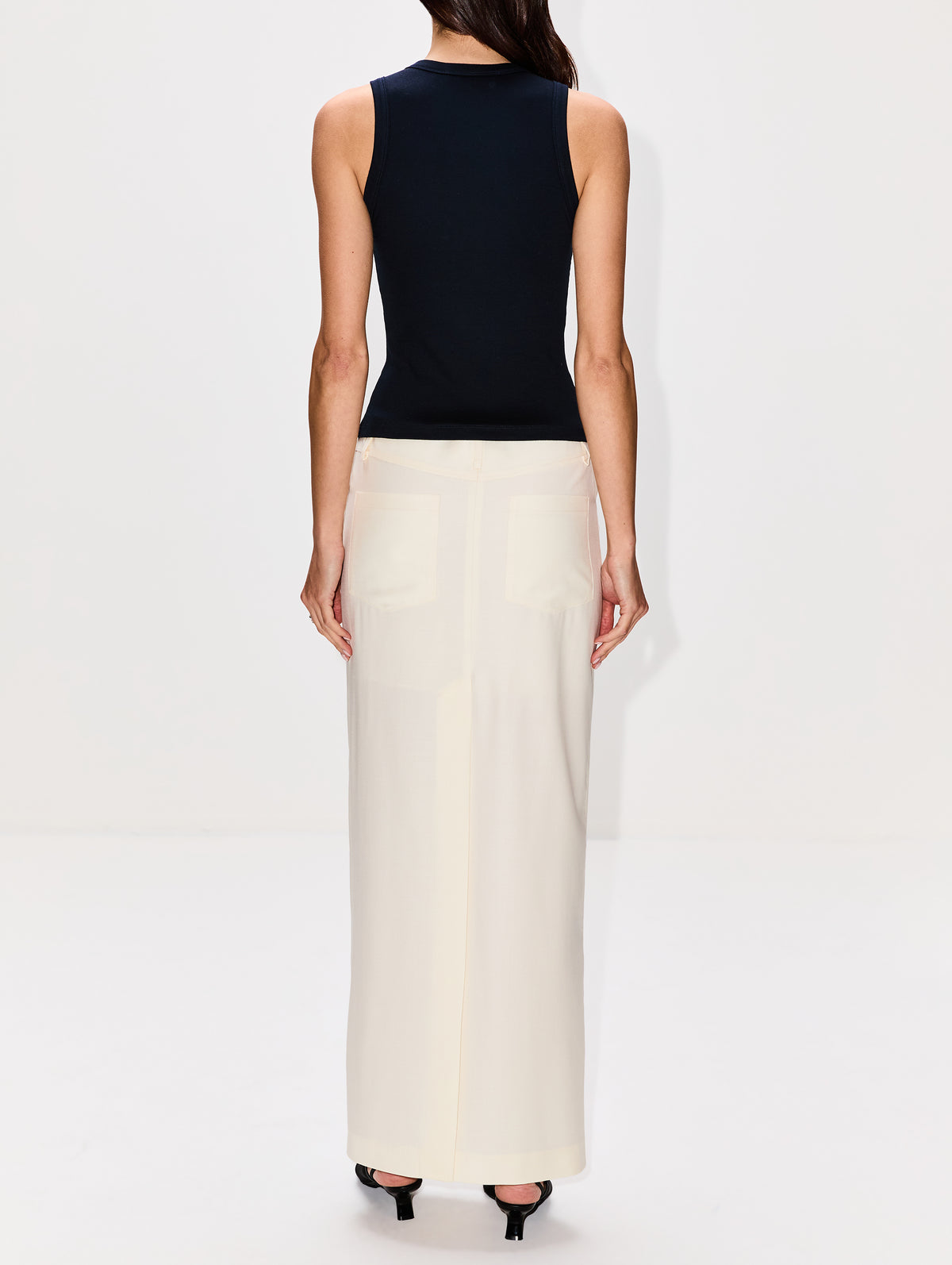 Button Up Tank,AYA MUSE,NAVY,Image 3