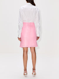 Leanne Embroidered Pencil Skirt,BRANDON MAXWELL,LIGHT PINK,Image 4