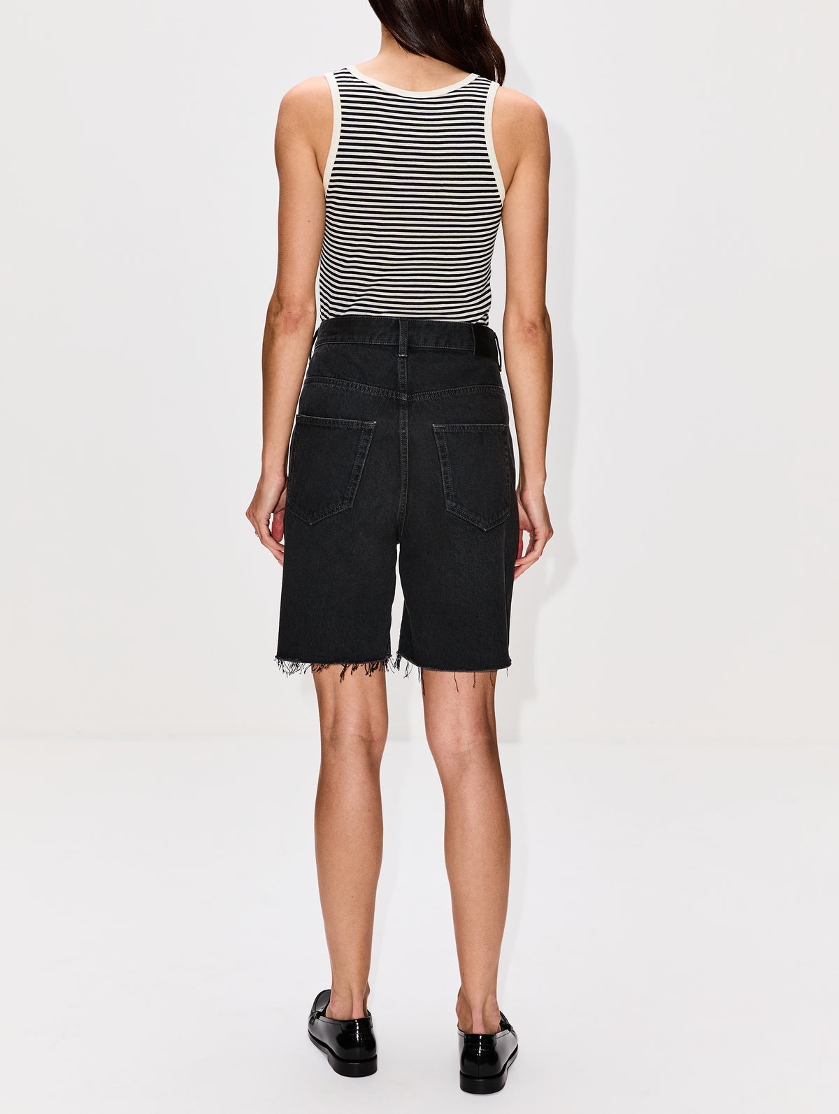 Bermuda Denim Short,SAINT LAURENT,BLACK,Image 3