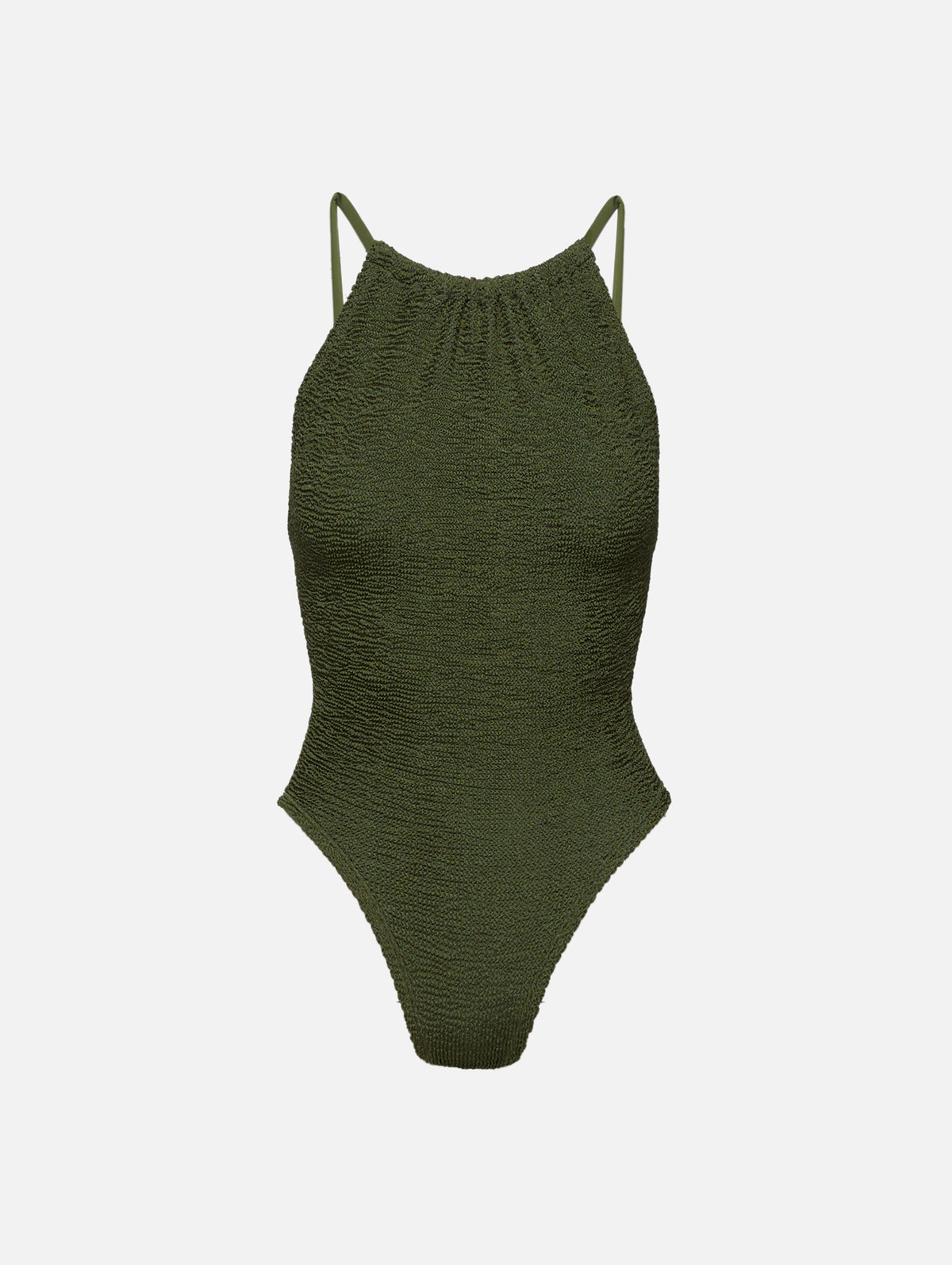Portia Swimsuit,HUNZA G,METALLIC KHAKI,Image 1