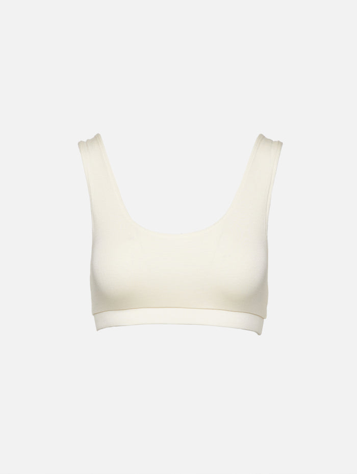 Sports Bra Top,ÉTERNE,CREAM,Image 1