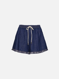 Rhiannon Fringe Denim Short,ZIMMERMANN,ATLANTIC,Image 1
