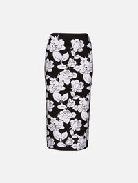 Pencil Skirt,CAROLINA HERRERA,BLACK/WHITE,Image 1
