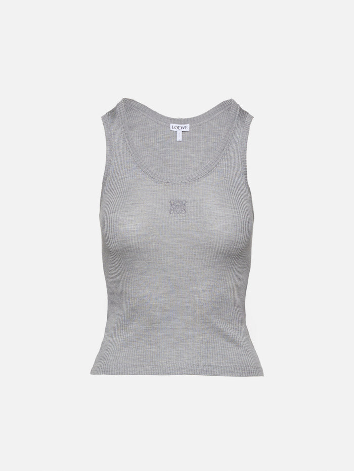 Anagram Tank Top,LOEWE,GREY MELANGE,Image 1