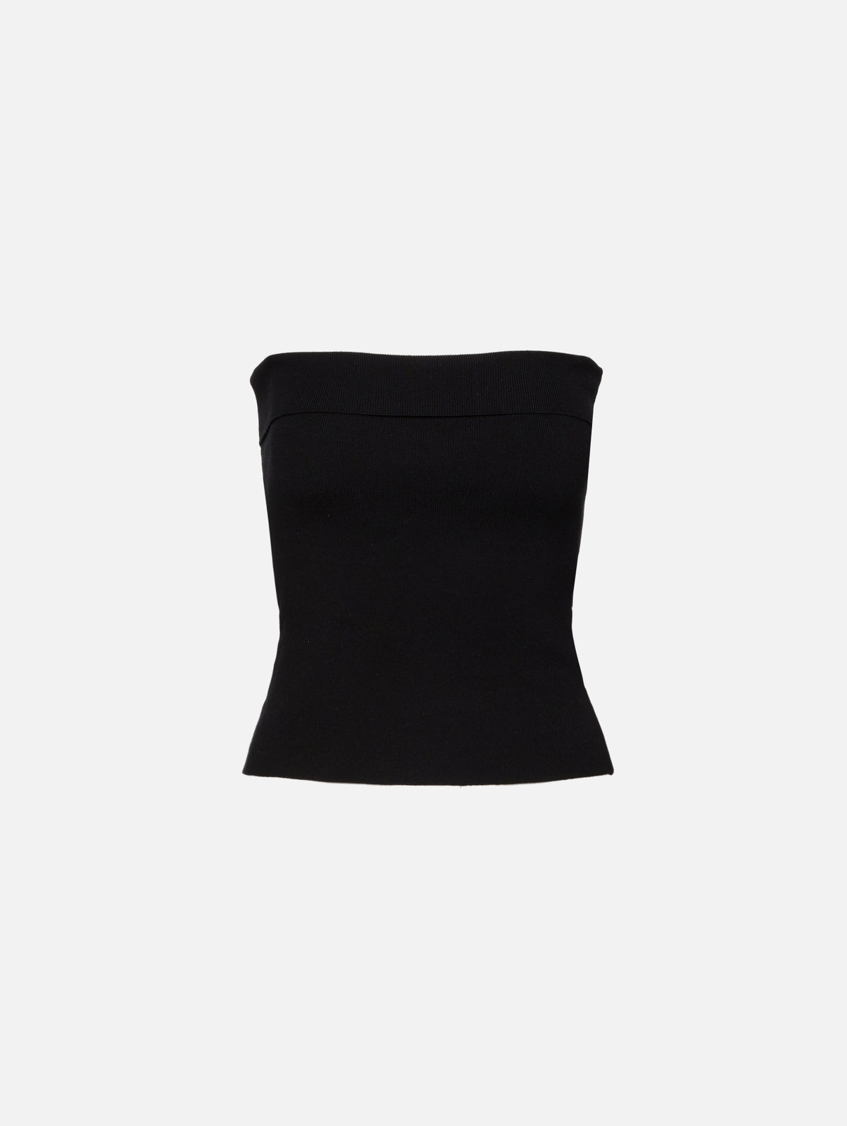 Knit Strapless Top,AYA MUSE,BLACK,Image 1