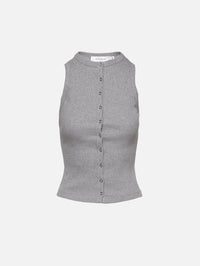 Button Up Tank,AYA MUSE,GRAY,Image 1