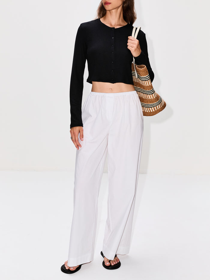 Lauren II Crop Cardigan,LESET,BLACK,Image 1