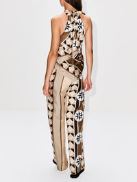 Halter Neck Top,LOEWE,BEIGE MULTI,Image 3