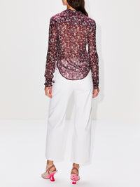 Sheer Silk Shirt,PARIS GEORGIA,ITALIAN FLORAL,Image 3