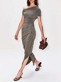 Elemental Ida Dress,PARIS GEORGIA,MUSHROOM,Image 3