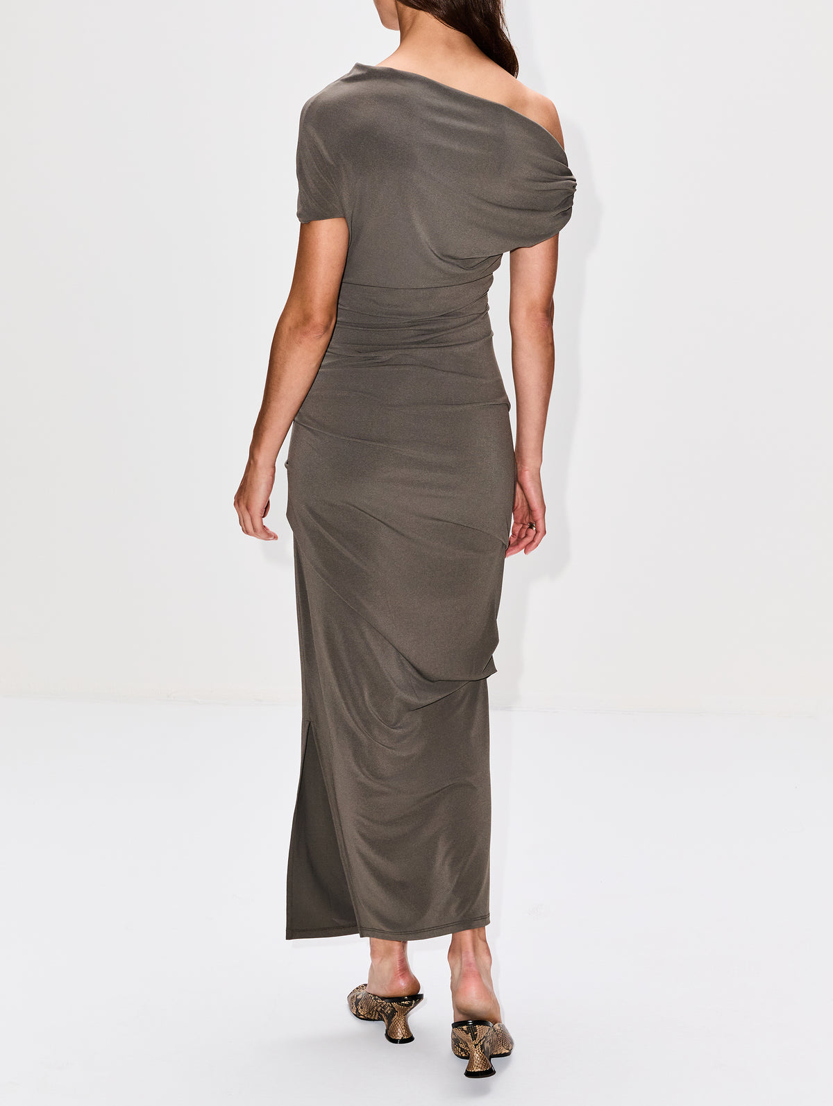 Elemental Ida Dress,PARIS GEORGIA,MUSHROOM,Image 4