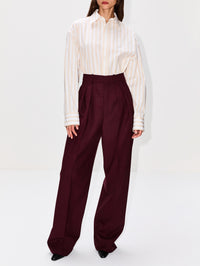 Striped Shirt,SAINT LAURENT,IVORY/BEIGE,Image 2