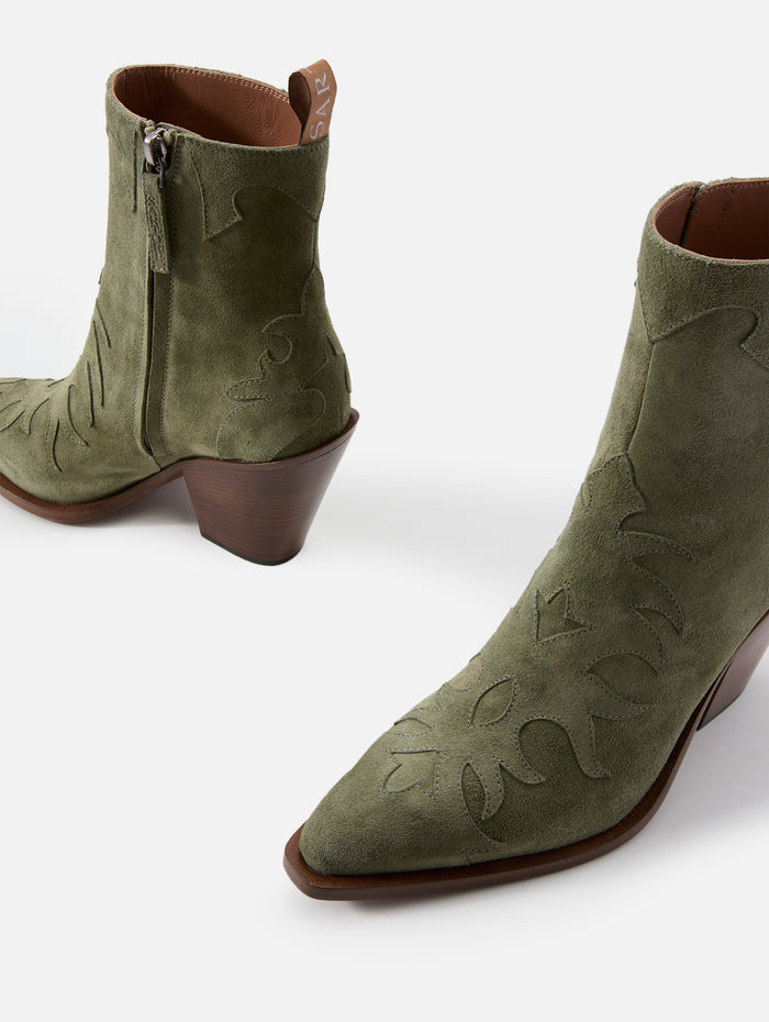 Sensory Heeled Western Bootie,SARTORE,OLIVIA,Image 1
