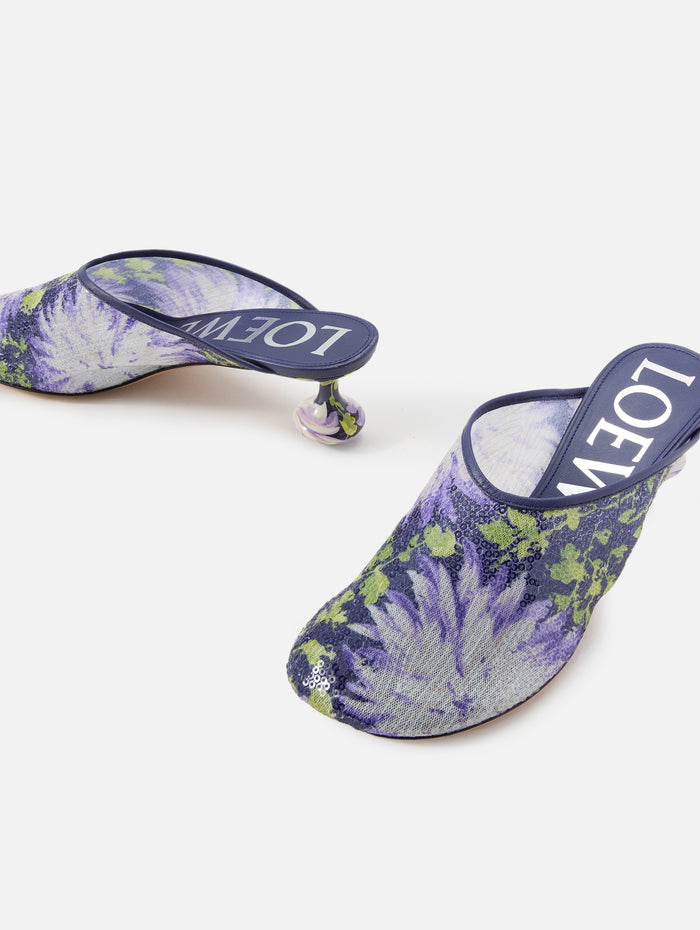 Sequin Toy Mule 45mm,LOEWE,NAVY/LILAC,Image 1