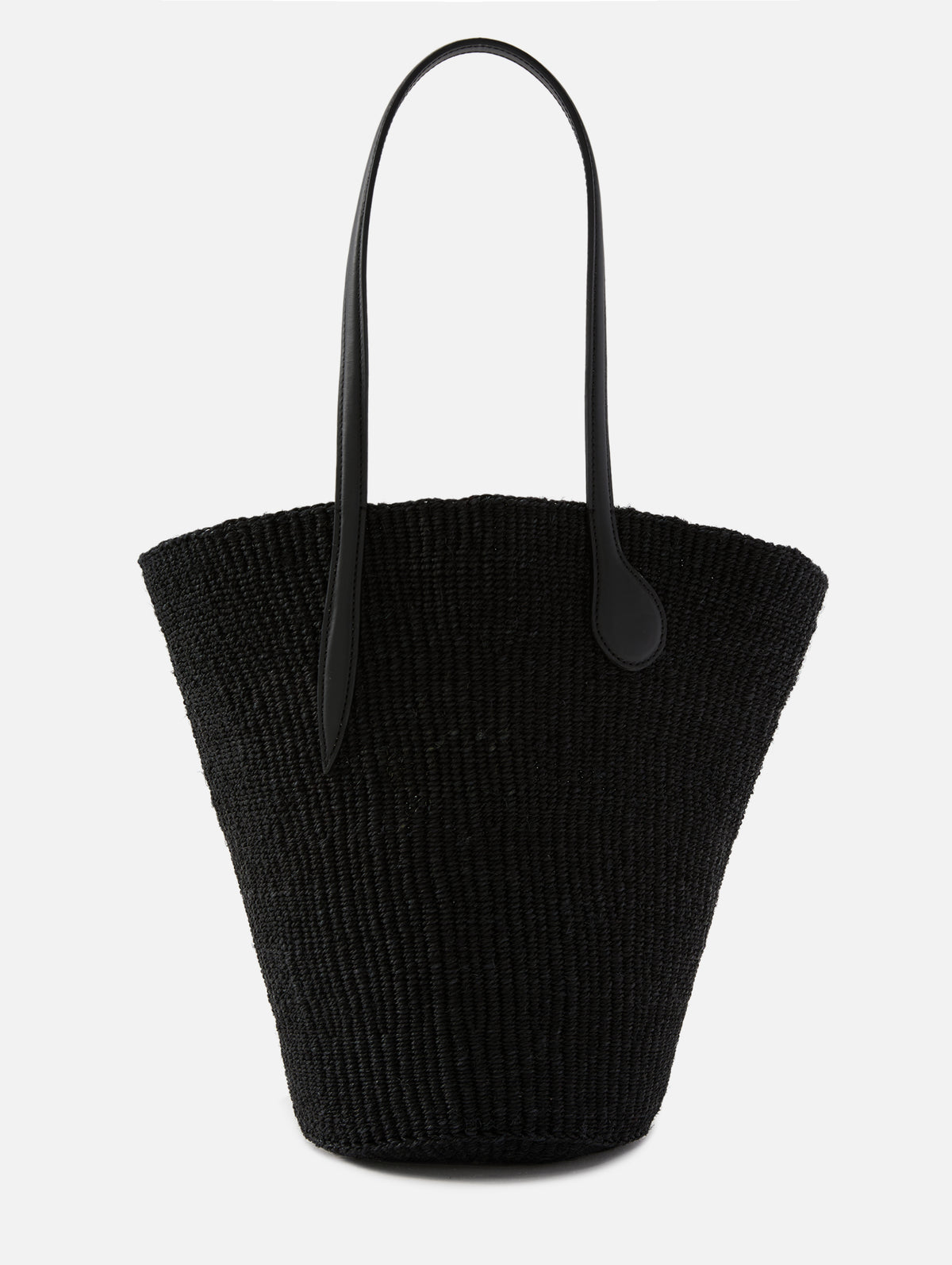 Straw Basket Bag,LIFFNER,BLACK,Image 3