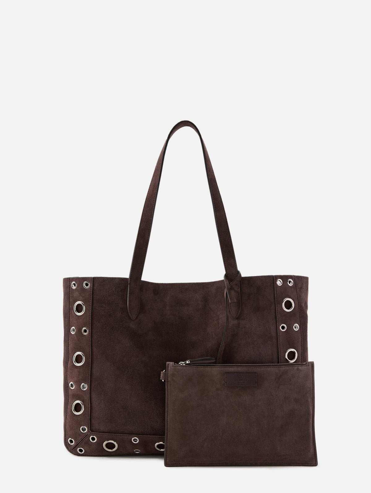 Frame Suede Multi Stud Tote,VALENTINO GARAVANI,TESTA DI MORO,Image 2