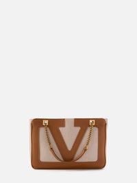 Small Viva Superstar Tote,VALENTINO GARAVANI,NATURAL TOBACCO,Image 1
