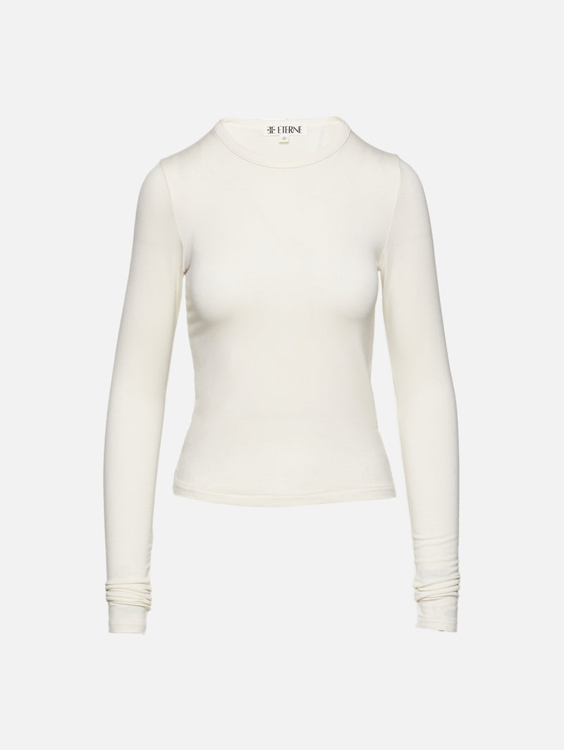 Fitted Crewneck Long Sleeve Tee
