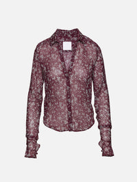 Sheer Silk Shirt,PARIS GEORGIA,ITALIAN FLORAL,Image 1