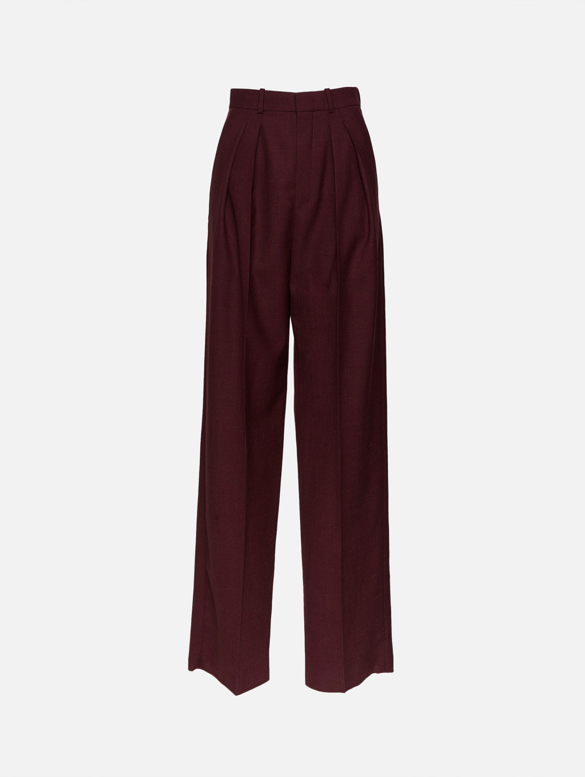 Wide Leg Pant,SAINT LAURENT,WINE,Image 1