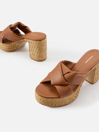 Douglas Cork Platform Sandal 85mm,FERRAGAMO,COGNAC,Image 2