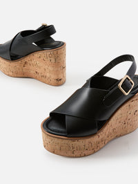 Begonia Wedge,PALOMA BARCELO,BLACK,Image 2