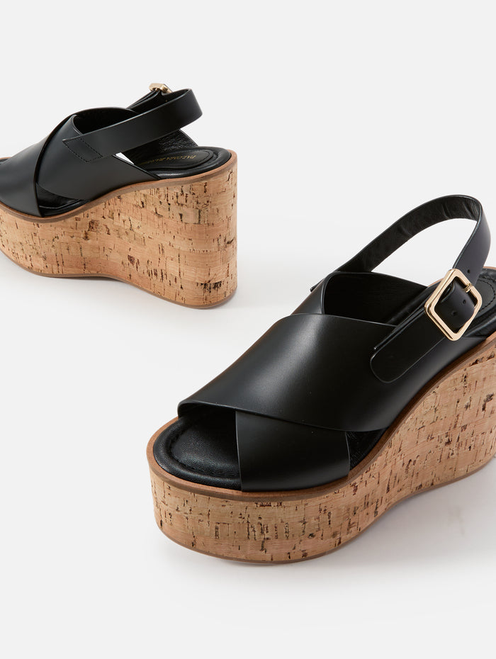 Begonia Wedge,PALOMA BARCELO,BLACK,Image 1