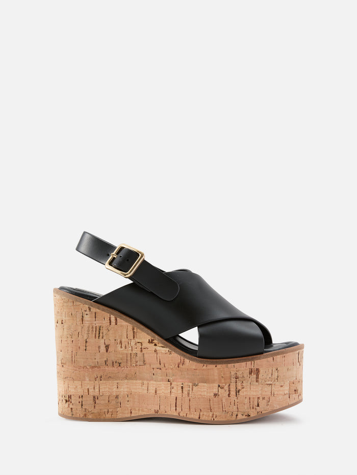 Begonia Wedge,PALOMA BARCELO,BLACK,Image 1