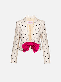 Polka Dot Jacket,VALENTINO GARAVANI,IVORY/BLACK,Image 1