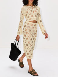 Floral Crochet Skirt,CALLE DEL MAR,JASMINE,Image 3